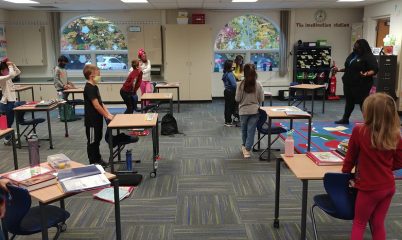 coach leading classroom game