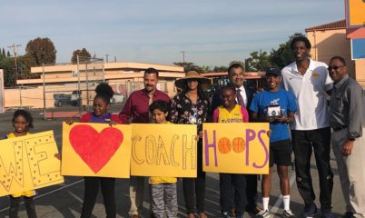 kids with Coach Hoops